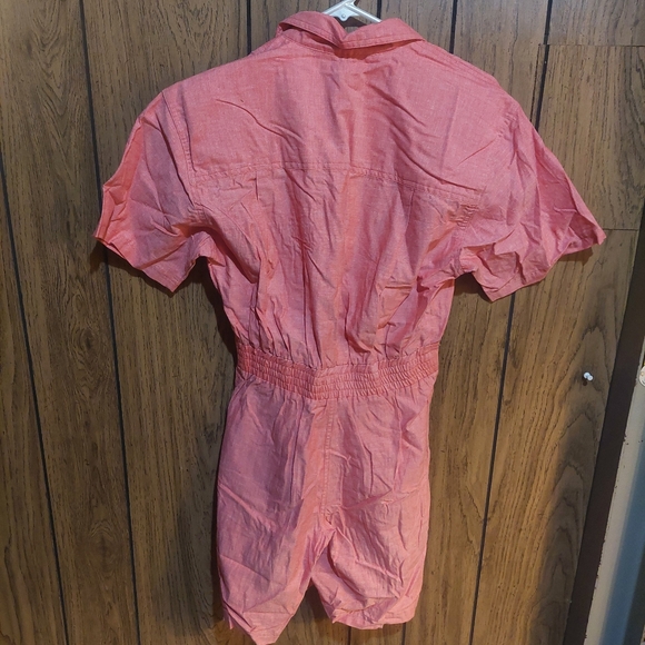 Vintage 90s Claus Sport romper jumpsuit shorts medium new w tags red/pink - Picture 2 of 5